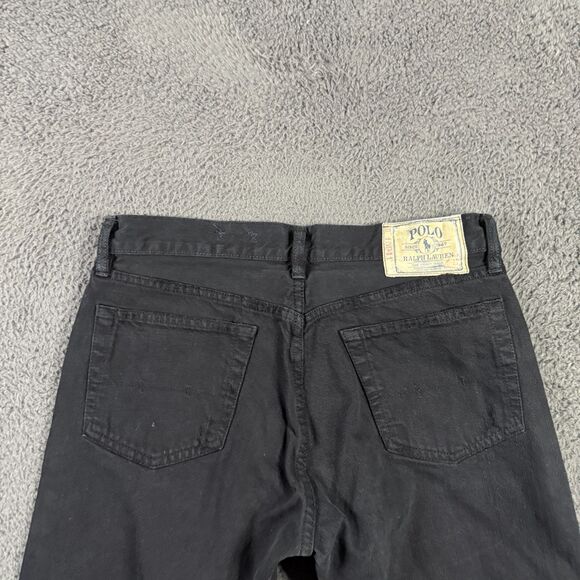 Polo Ralph Lauren Jeans Mens 30x30 Black 867 Classic Fit Denim Pants Preppy - Picture 8 of 16